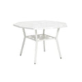 Modern White Metal Outdoor Dining Table with Octagonal Design