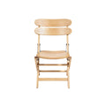 Foldable Wooden Chair with Two-Level Backrest Design