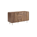 Modern Walnut Sideboard with Curved Drawer Design